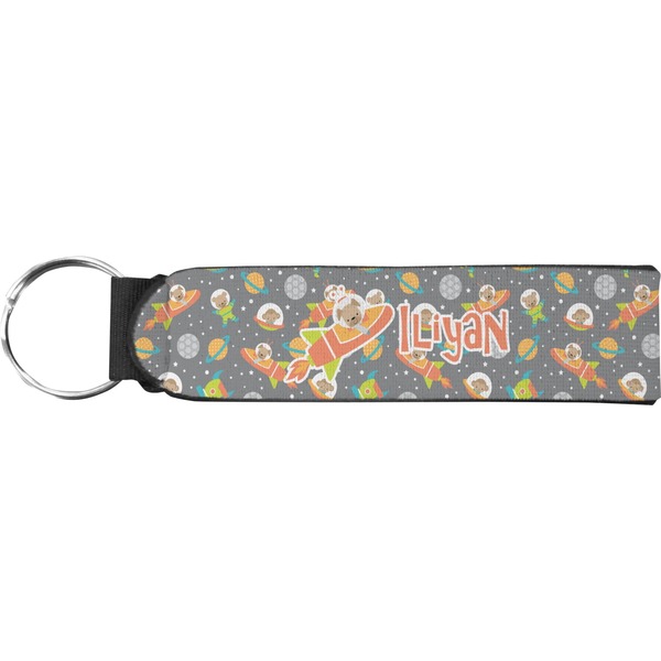 Custom Space Explorer Neoprene Keychain Fob (Personalized)