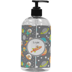 Space Explorer Plastic Soap / Lotion Dispenser (16 oz - Large - Black) (Personalized)