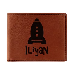 Space Explorer Leatherette Bifold Wallet - Double Sided (Personalized)