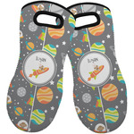 Space Explorer Neoprene Oven Mitts - Set of 2 w/ Name or Text