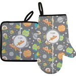 Space Explorer Oven Mitt & Pot Holder Set w/ Name or Text