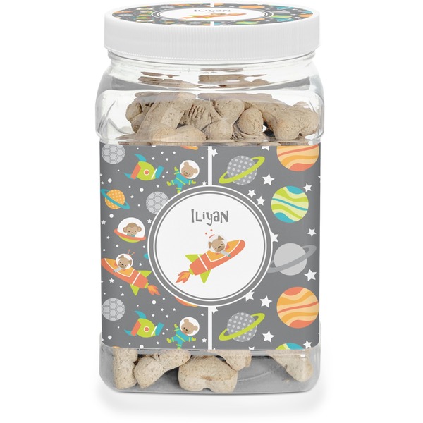 Custom Space Explorer Dog Treat Jar (Personalized)