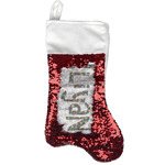 Space Explorer Reversible Sequin Stocking - Red (Personalized)