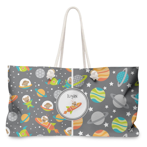 Custom Space Explorer Large Tote Bag with Rope Handles (Personalized)