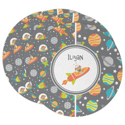 Space Explorer Round Paper Coasters w/ Name or Text