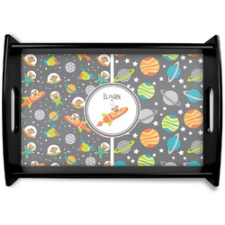 Space Explorer Black Wooden Tray - Small (Personalized)
