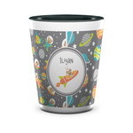 Space Explorer Ceramic Shot Glass - 1.5 oz - Two Tone - Set of 4 (Personalized)