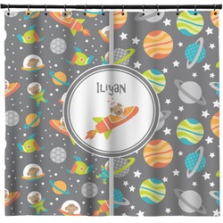 Space Explorer Shower Curtain - 71" x 74" (Personalized)