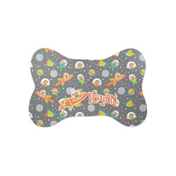 Space Explorer Bone Shaped Dog Food Mat (Small) (Personalized)