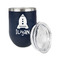 Space Explorer Stainless Wine Tumblers - Navy - Double Sided - Alt View