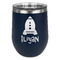 Space Explorer Stainless Wine Tumblers - Navy - Double Sided - Front