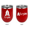 Space Explorer Stainless Wine Tumblers - Red - Double Sided - Approval