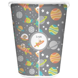 Space Explorer Waste Basket - Double Sided (White) (Personalized)