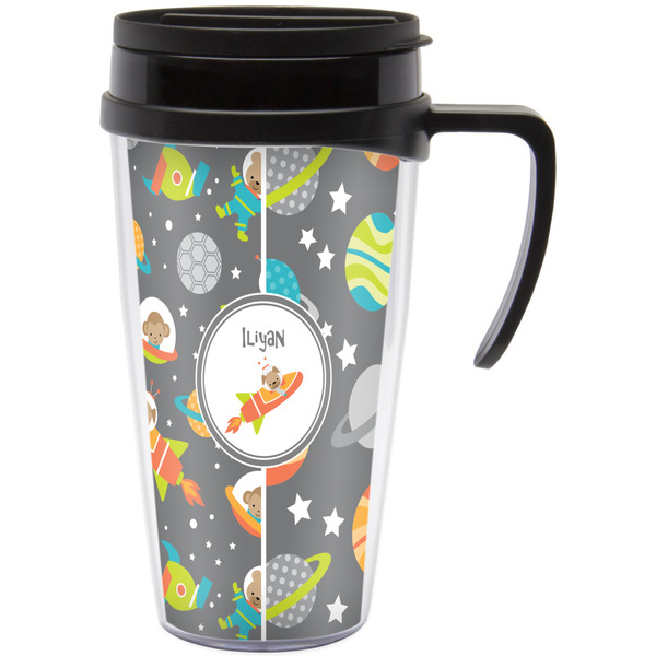 Custom Space Explorer Acrylic Travel Mug with Handle (Personalized)