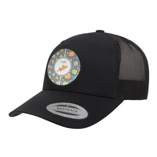 Custom Space Explorer Trucker Hat - Black (Personalized)