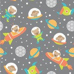 Space Explorer Wallpaper & Surface Covering (Water Activated 24"x 24" Sample)