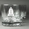 Space Explorer Whiskey Glasses Set of 4 - Engraved Front