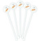 Space Explorer White Plastic 5.5" Stir Stick - Fan View