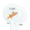 Space Explorer White Plastic 5.5" Stir Stick - Single Sided - Round - Front & Back