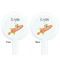 Space Explorer White Plastic 7" Stir Stick - Double Sided - Round - Front & Back