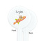 Space Explorer White Plastic 7" Stir Stick - Single Sided - Round - Front & Back