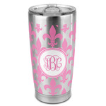 Fleur De Lis 20oz Stainless Steel Double Wall Tumbler - Full Print (Personalized)