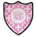 Fleur De Lis Iron On Shield Patch B w/ Monogram