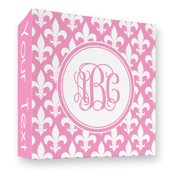 Custom Fleur De Lis 3 Ring Binder - Full Wrap - 3" (Personalized)