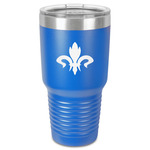 Fleur De Lis 30 oz Stainless Steel Tumbler - Royal Blue - Single-Sided