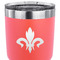 Fleur De Lis 30 oz Stainless Steel Ringneck Tumbler - Coral - CLOSE UP