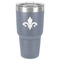 Fleur De Lis 30 oz Stainless Steel Ringneck Tumbler - Grey - Front