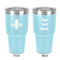 Fleur De Lis 30 oz Stainless Steel Ringneck Tumbler - Teal - Double Sided - Front & Back