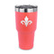 Fleur De Lis 30 oz Stainless Steel Ringneck Tumblers - Coral - FRONT