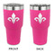 Fleur De Lis 30 oz Stainless Steel Ringneck Tumblers - Pink - Double Sided - APPROVAL