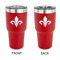 Fleur De Lis 30 oz Stainless Steel Ringneck Tumblers - Red - Double Sided - APPROVAL