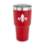 Fleur De Lis 30 oz Stainless Steel Tumbler - Red - Single Sided