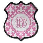 Fleur De Lis Iron On Shield Patch C w/ Monogram