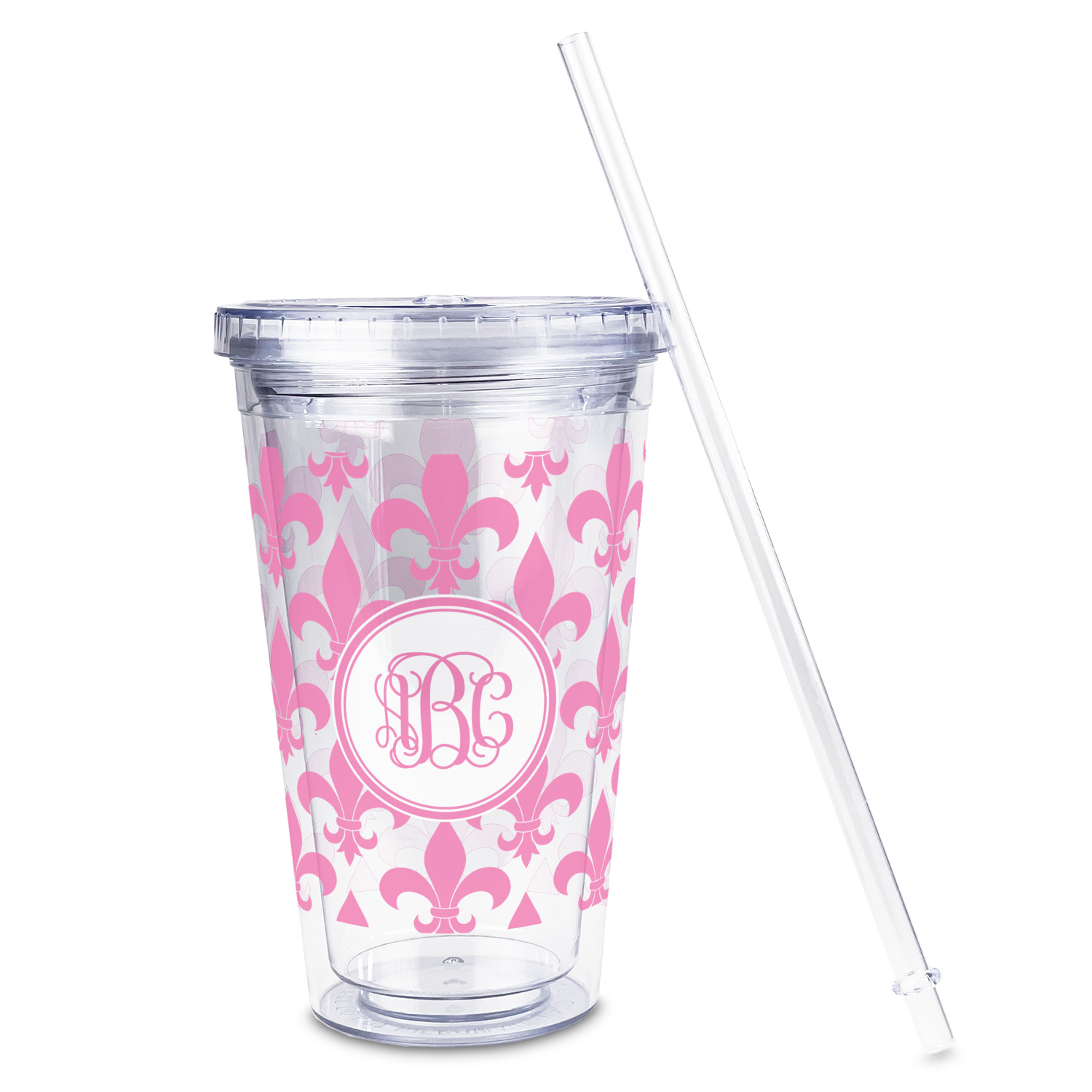 Double Wall Acrylic Tumbler with Straw (16 Oz., 6.25)