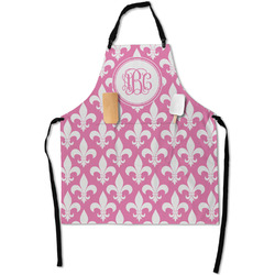 Fleur De Lis Apron With Pockets w/ Monogram