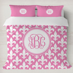 Fleur De Lis Duvet Cover Set - King (Personalized)