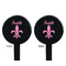 Fleur De Lis Black Plastic 7" Stir Stick - Double Sided - Round - Front & Back