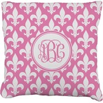 Fleur De Lis Faux-Linen Throw Pillow 16" (Personalized)