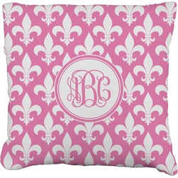 Fleur De Lis Faux-Linen Throw Pillow 26" (Personalized)