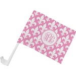 Fleur De Lis Car Flag - Small w/ Monogram