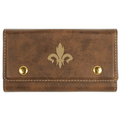 Fleur De Lis Cards & Dice Set - Rustic Brown