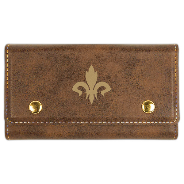 Custom Fleur De Lis Cards & Dice Set - Rustic Brown