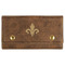 Fleur De Lis Cards & Dice Set - Rustic Brown - Front