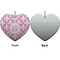 Fleur De Lis Ceramic Flat Ornament - Heart Front & Back (APPROVAL)