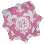 Fleur De Lis Cloth Cocktail Napkins - Set of 4 w/ Monogram