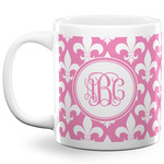 Fleur De Lis 20 Oz Coffee Mug - White (Personalized)